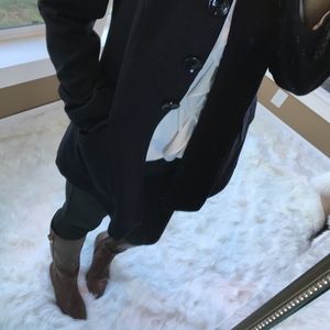 Gap Navy Blue Fully Lined Coat Button Up